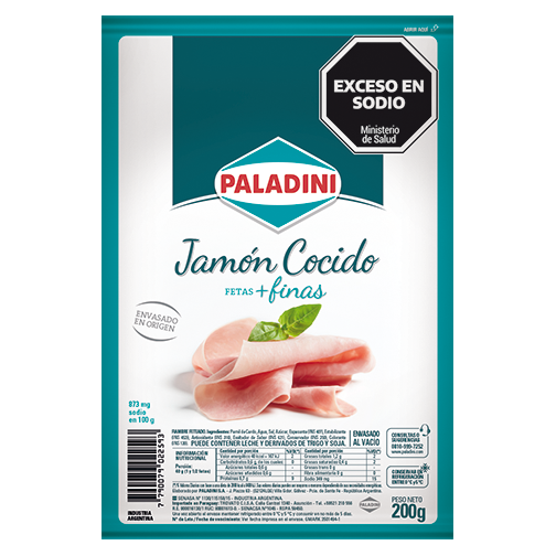 Jamón Cocido Fetas Finas x 200g