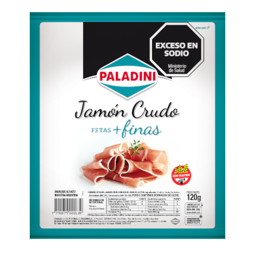 Jamón Crudo Fetas Finas x 120g
