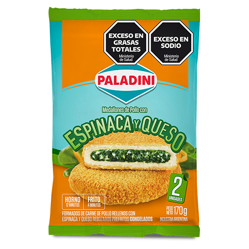 Medallones de Pollo Espinaca y Queso congelados