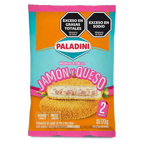 Medallones de Pollo Jamón y Queso Congelados
