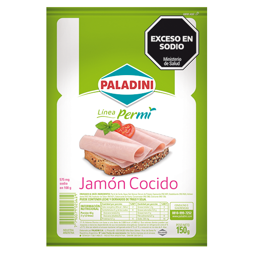 Jamón Cocido Feteado x 150g.