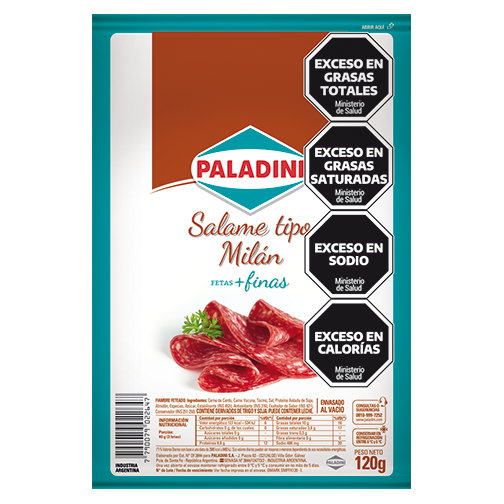 Salame Milán Fetas Finas x 120g
