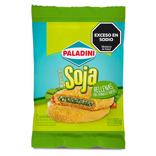 Milanesa de Soja Rellenas con Espinaca y Queso