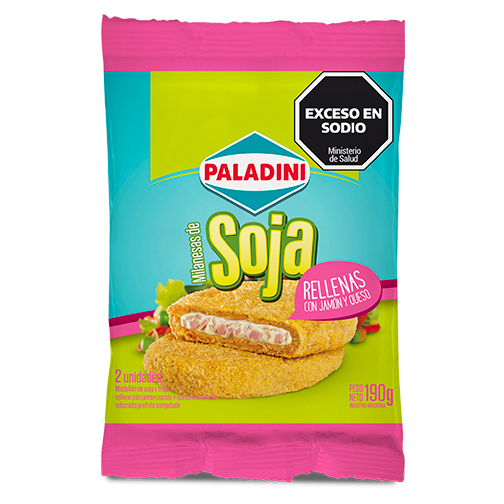 Milanesas de Soja Rellenas con Jamón y Queso